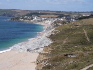 Higher Penrose looking towards Porthleven beach
